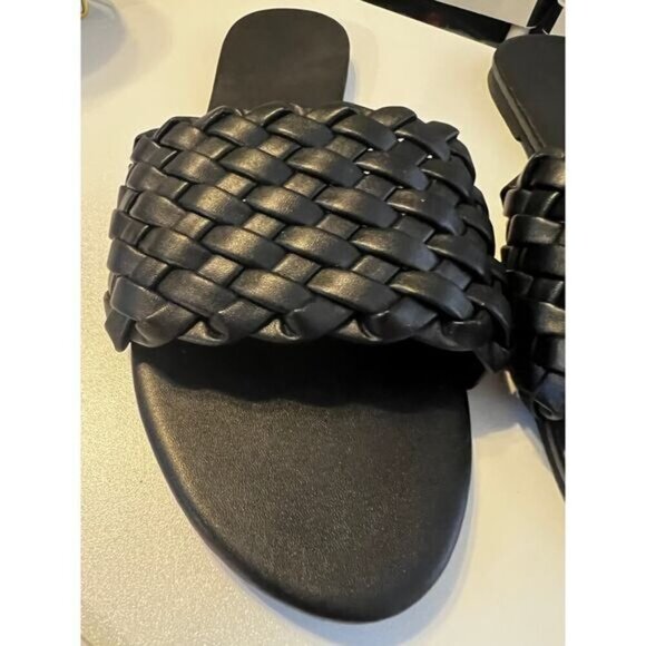 Women Braided Slide Sandals Open‎ Toe One Strap Slip On Flat 9.5US - Picture 4 of 4